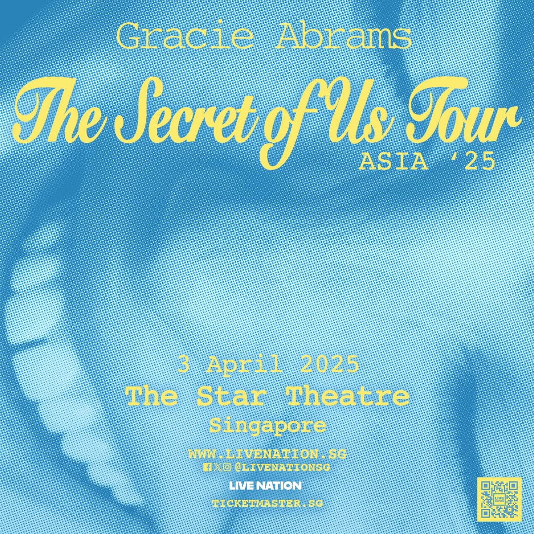 Gracie Abrams The Secret of Us Tour Poster 2025 Singapore